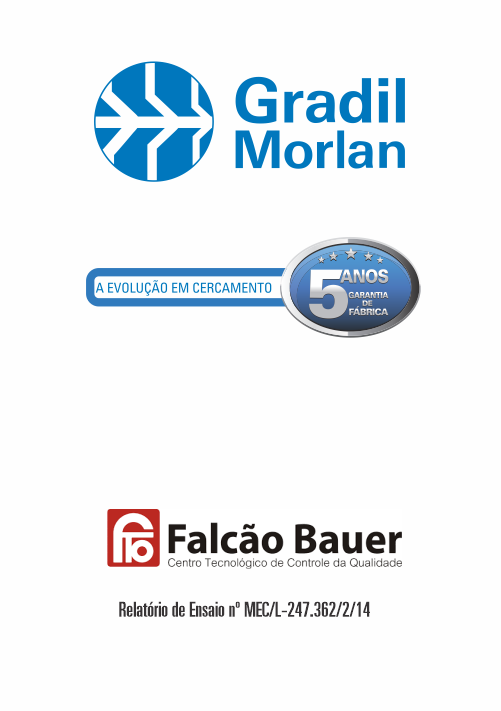 Gradil Morlan - Relatório de Ensaio Balcão Bauer